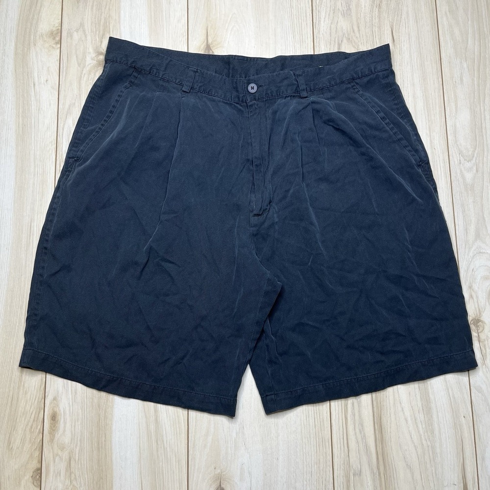 Bobby Chan Silk Cotton  Shorts Men's 38W 9" Black